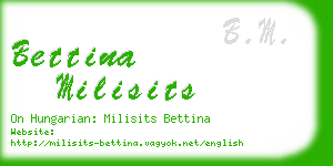 bettina milisits business card